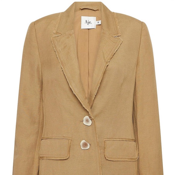 🛑 SOLD 🛑 AJE Estate Cut Out Safari Blazer • Size 6 • BNWoT • Never Worn - Picture 6 of 9